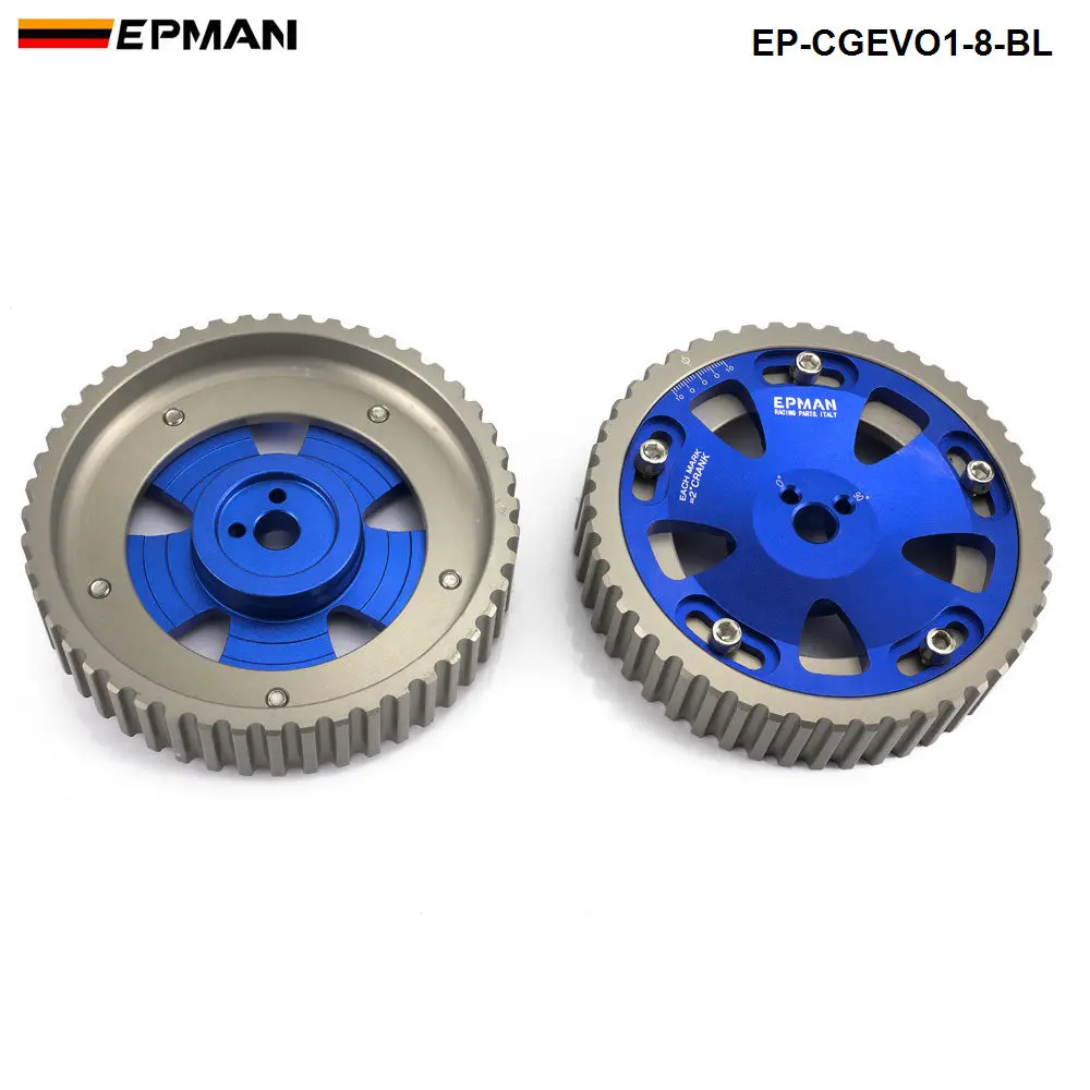 Hubsports-EPMAN Adjustable Cam Shaft Gear Gears For Mitsubishi Lancer Evolution EVO 1-8 4G63 4G63T EP-CGEVO1-8-BL
