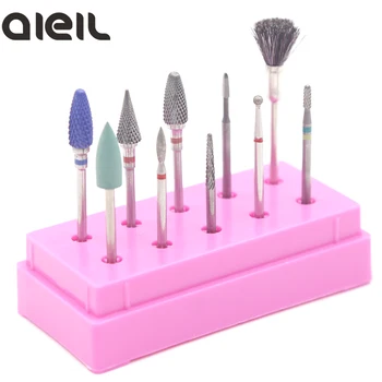 

10PC Ceramic Carbide Rotary Burr Nail Drill Set Nozzle for Manicure Electric Milling Cutter For Manicure Machine Cutter for Nail