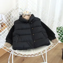 Г. Детский хлопковый жилет с надписью «Existence of God»; осенне-зимний детский хлопковый утепленный жилет для малышей