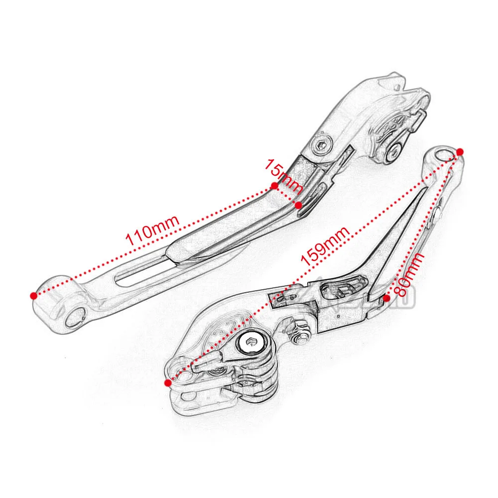 Мотоцикл с ЧПУ Алюминий сцепные рычаги, выдвижные Регулируемый рычаг для KTM Duke RC200 RC125 RC390 2013