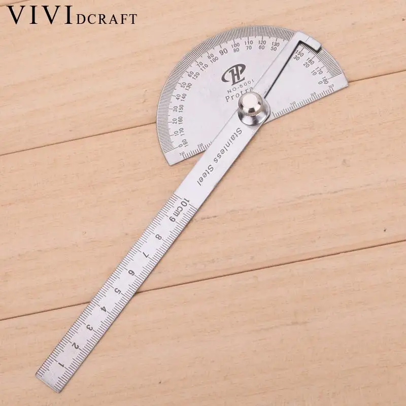 Vividcraft угол искатель рука Измерительная Линейка Инструмент Crearive градусов качество металла Высокая транспортир 180 сталь нержавеющая сталь P8O1