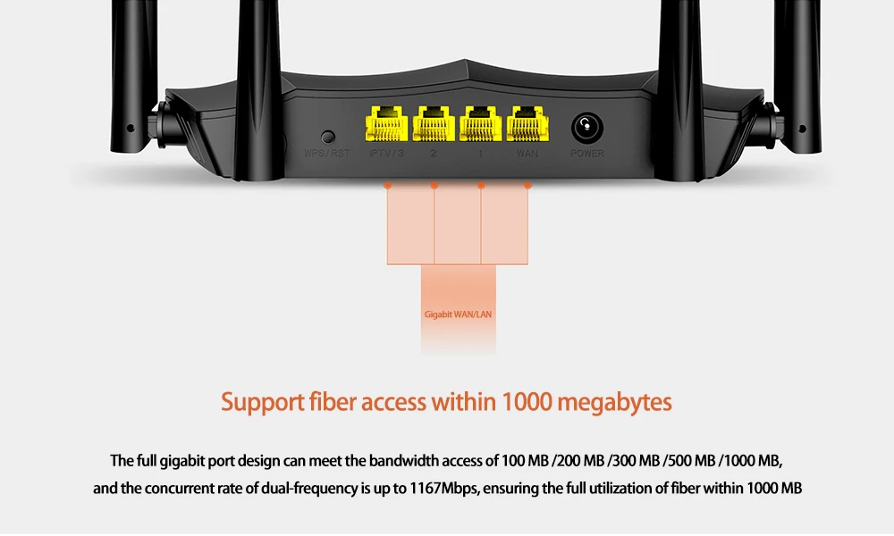Tenda AC8 AC1200M Беспроводной Wi-Fi роутер с поддержкой cv6 домашнее покрытие двухдиапазонный беспроводной маршрутизатор, управление через приложение