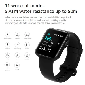 Image 2 - Smartwatch 2021 Xiaomi Mi Watch Lite GPS GLONASS cardiofrequenzimetro braccialetto Fitness Redmi Smart Watch uomo donna 5ATM impermeabile