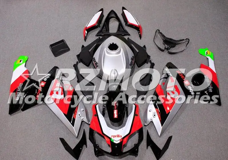 

4Gifts New ABS Injection Fairing Kit Fit for Aprilia RS125 06 07 08 09 10 11 RS4 RSV 125 2006 2011 Fairings set silver FR