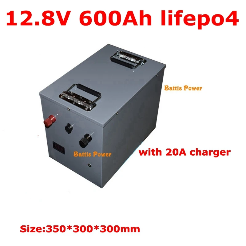 Литиевая батарея 12 8 V 600Ah 12V Lifepo4 глубокого цикла для 2400W фотогальванического