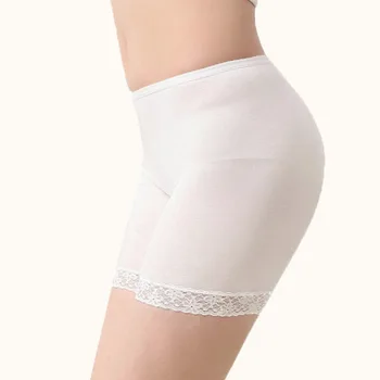 

Summer Style Lady Boxer Short safe Panty big size seamless soft boyshort underpants with Lace big Size underwear modal panty 3XL