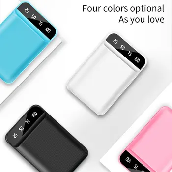 

Digital display screen with dual USB interface Power Bank External Battery Portable Charger For Xiaomi 9 mi Charge power bank qc