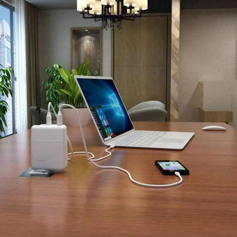 TC04 расширения док-станция для зарядки USB-C Адаптер Hub 3-Порты и разъёмы с 2 портами(стандарт 3,0 Тип-C Портативный защита от короткого замыкания Компактный стильный usb-хаб