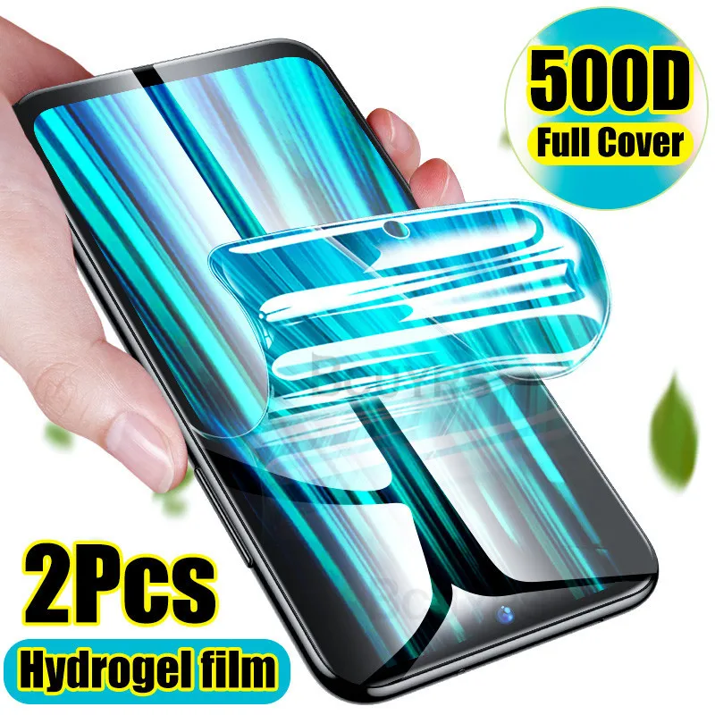 500D Защита экрана для Xiaomi Redmi Note 8 7 6 Pro 8T 7A 8A Гидрогелевая пленка для Redmi 7 7A 8 6 K20 Pro Полное покрытие стеклянная пленка
