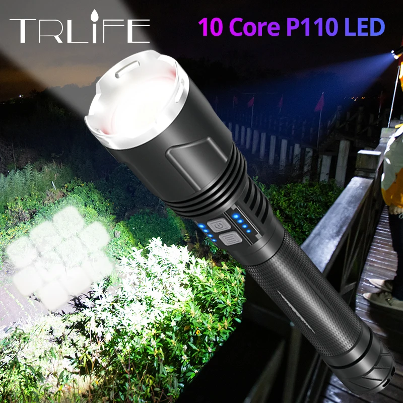 Powerful LED Flashlight Tactical Light Super Bright Torch USB Rechargeable Light 