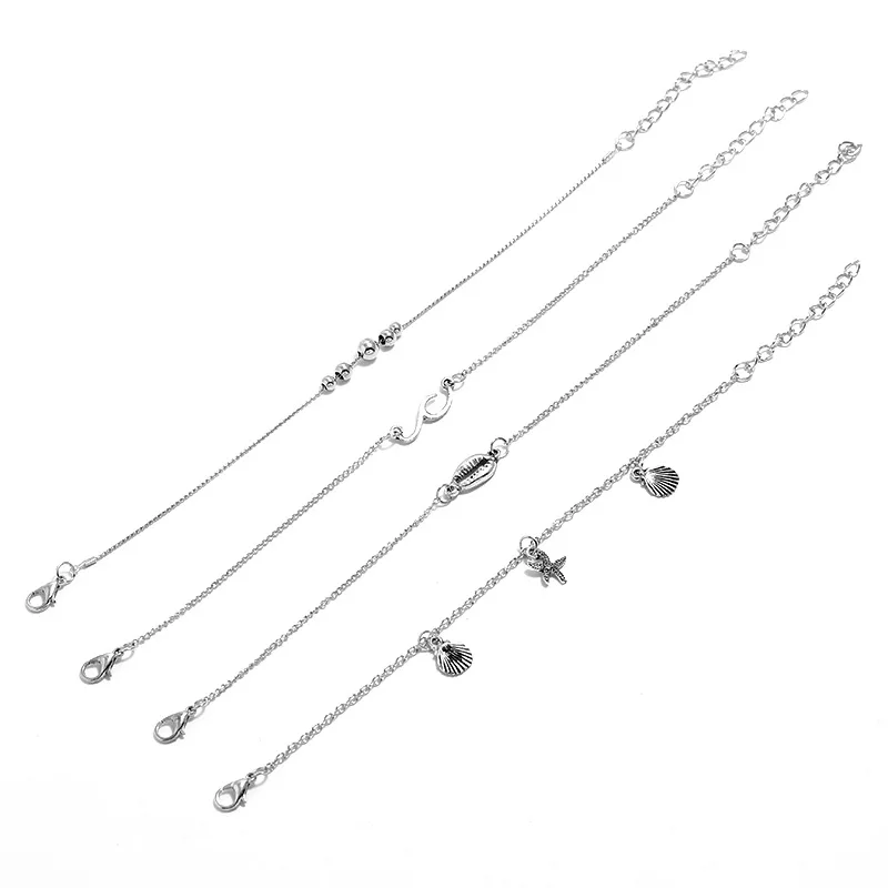 AliExpress, стиль, западный стиль, богемный стиль, бисерный браслет, оболочка, Spindrift, морская звезда, подвеска, комбинация, набор из четырех предметов