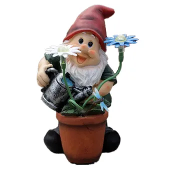 

Kettle Seven Dwarfs Art Sculpture Art Cartoon Figure Solar Lamp Figurine Resin Crafts Home Decoration Accessories R4878