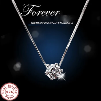 

Ataullah Fashion Simulated Diamond Necklace Simple Personality Sterling Silver 925 Jewelry Pendant for Women Chain Party NW092