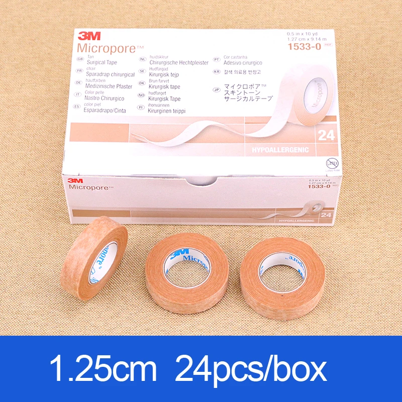 Wholesale 3M Micropore Surgical Tape Thin and Soft Best Quality Tape for Eyelash Extensions Tools Gentel On Skin 1pc