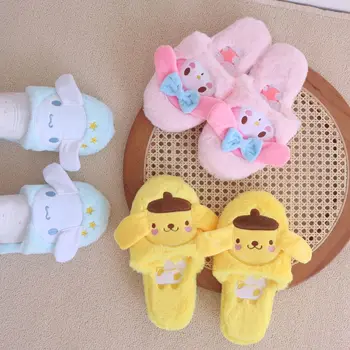 

Girl Indoor Slippers Cute Pink Melody Slippers Kuromi Slippers Non-slip Cotton Slippers Cinnamoroll Slippers