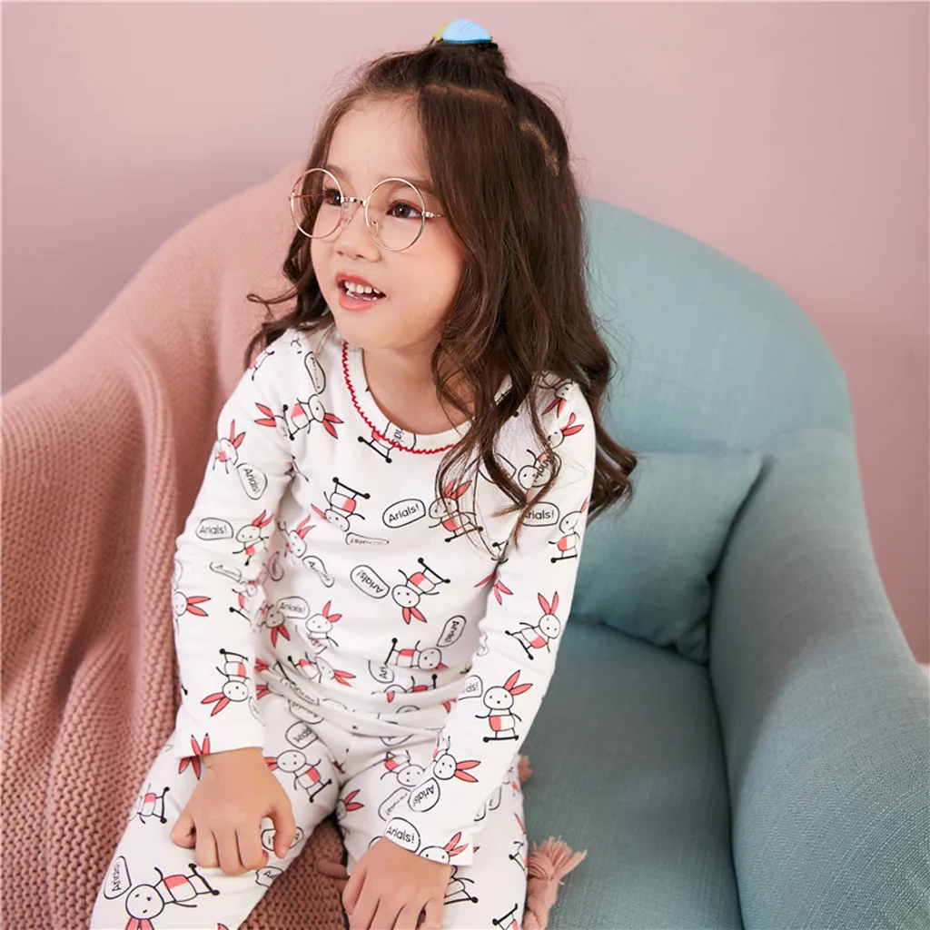 Autumn Winter Kids Pajamas Sets Baby Girl Clothes Boys Pyjamas Girls Pijamas Baby Sleepwear Children's Long Sleeve T-shirt+Pants