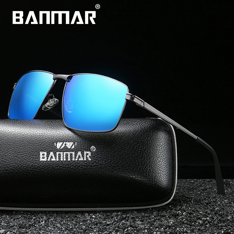 

BANMAR DESIGN Men Classic Sunglasses Polarized Square Frame Fashion Sun glasses For Male Driving UV400 Protection