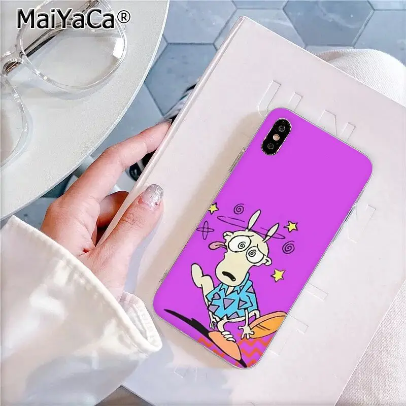 MaiYaCa RUGRATS Rocko medins life dog Прозрачный чехол для телефона Apple iphone 11 pro 8 7 66S Plus X XS MAX 5S SE XR