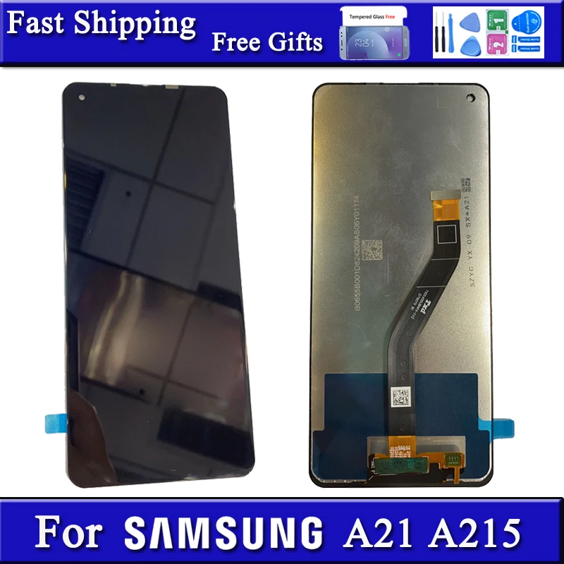 Дисплей для Samsung Galaxy A21 A215 с сенсорным экраном дигитайзер в сборе A215U A215U1 сменный