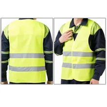 Комбинезоны для мужчин, для работы, для мужчин, Светоотражающий Жилет, светоотражающая рабочая одежда, универсальный желтый жилет безопасности