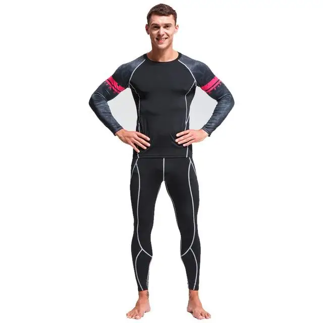 Suit 1 Мужская одежда для фитнеса, компрессионные эластичные быстросохнущие колготки, спортивный набор, 3D принт, голова волка, горячий набор для бега, Рашгард, мужской, 4XL - Цвет: Suit 1