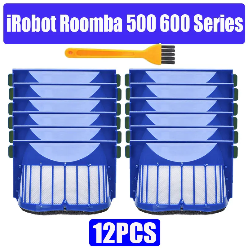 HEPA brush Filter Replacement for iRobot Roomba 500 600 Series 536 550 551 620 650 Vacuum Cleaner parts accessories main brush 6 armed side brush hepa filter castor kit for irobot roomba 600 series 606 620 630 650 660 vacuum cleaner accessories