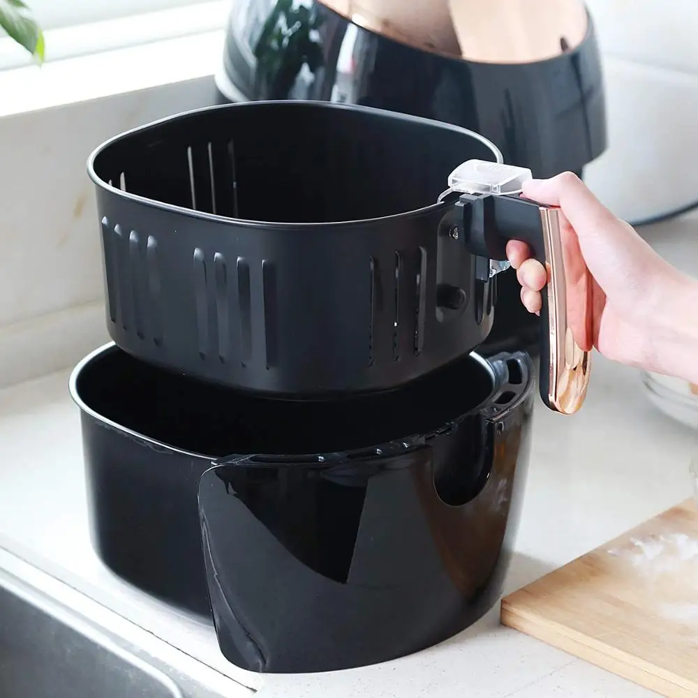 Воздушная фритюрница 5.8Qt электрическая фритюрница с горячим Воздухом Духовка Oilless плита ЖК-цифровой прибор с сенсорным экраном 7 готовка предустановка с антипригарной корзиной
