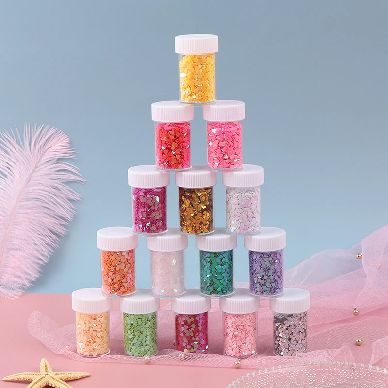 1bottles 3D Mirror Nail Art Mermaid Glitter Hexagon Sequins Flakes Sparkling Pigment Nail Art Manicure Decoration
