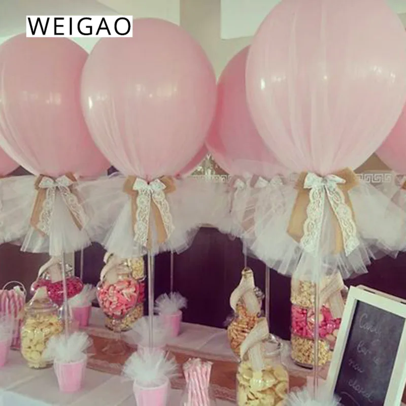 WEIGAO воздушный шар Тюль рулонная Лента Свадебные украшения Воздушные шары