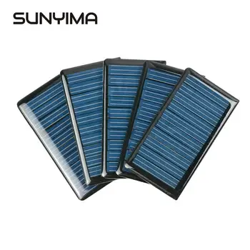 

SUNYIMA 10Pcs 5V 60MA Polycrystalline Solar Panels Solar Cells Plates Spot 68x37MM DIY Solar Battery Charger Painel Solars