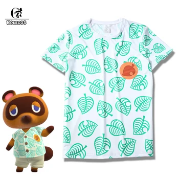 

ROLECOS Anime Animal Crossing Cosplay Tom Nook Shirt T-shirt Cat Costume Hood Cosplay Costume