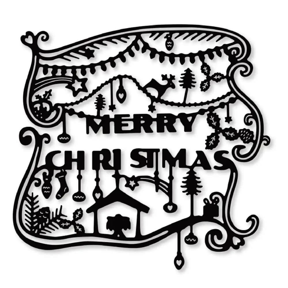 Hemere Merry Christmas металлические трафареты для пресс-формы для DIY скрапбукинга/фото украшение для альбома тиснение бумажные карточки ручной работы