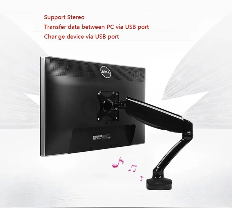 LOCTEK D5S Desktop Computer Monitor Holder LCD Mount Support USB Charge and Music Playing | Электроника