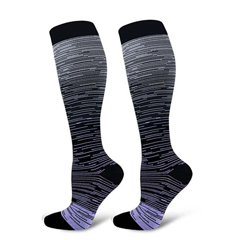 Компрессионные носки для мужчин и женщин, Спортивные Компрессионные носки для защиты от усталости и боли, гольфы до колена, спортивный велосипедный носок для улицы