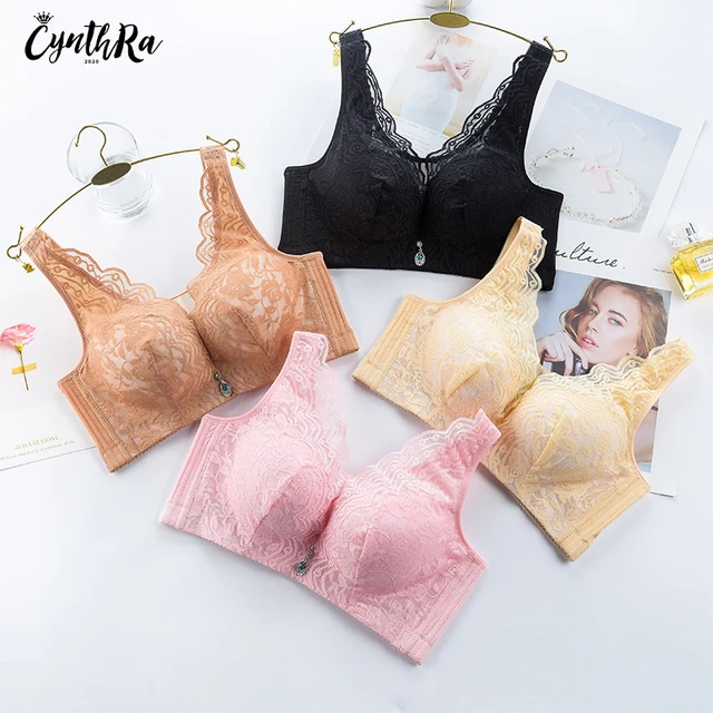Lingerie Sexy Lace Women Push Up Wireless Cotton Pink Adjust Bras Large  Full Cup Bra Plus Size Underwear Free Shipping - Active Bra - AliExpress