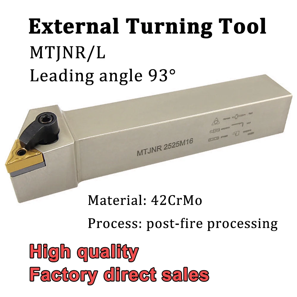MTJNL2525M16 93 degree angle CNC extermal Turning Tool holder for TNMG16 INSERT 