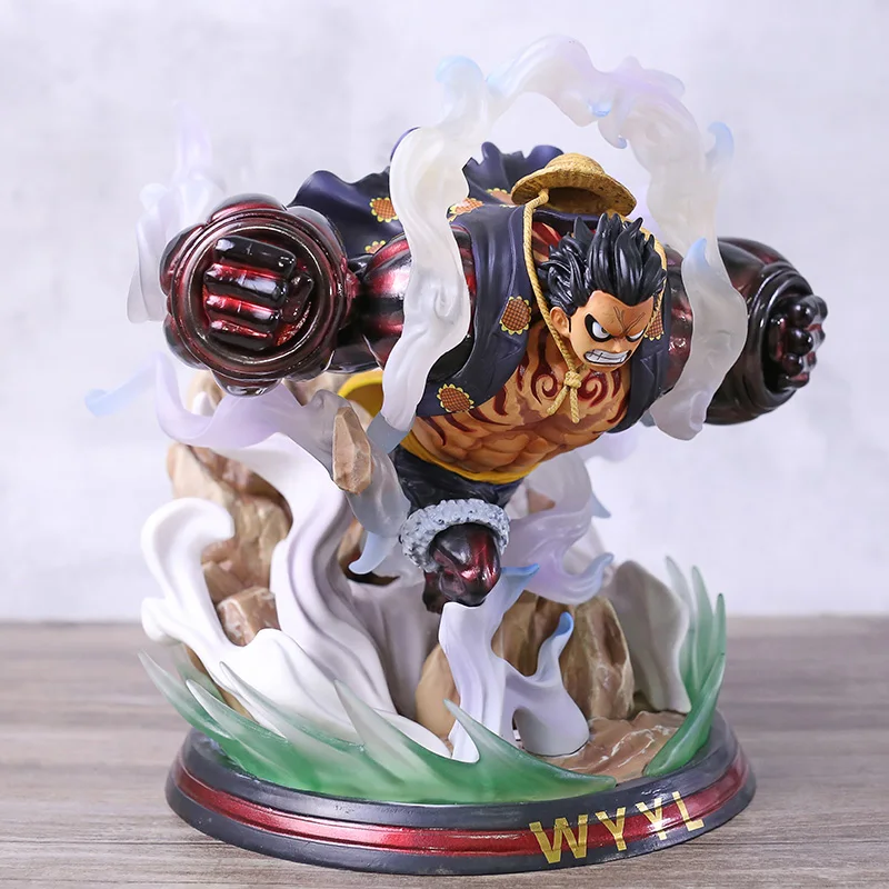 Цельнокроеное снаряжение 4 Обезьяна D Luffy Lion Bazooka Ver. Статуя ПВХ Фигурки модельные игрушки, коллекционные