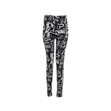

Super Soft Stretch Fashion Women Scrawl Letters Black Prints Leggings