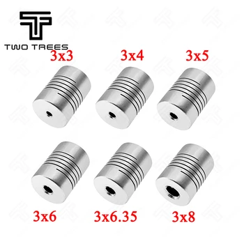 

3D Printer Parts Couplings CNC Motor Jaw Shaft Coupler 5mm To 8mm Flexible OD 19x25mm wholesale Dropshipping 3x3/4/ 5/6/6.35/8mm