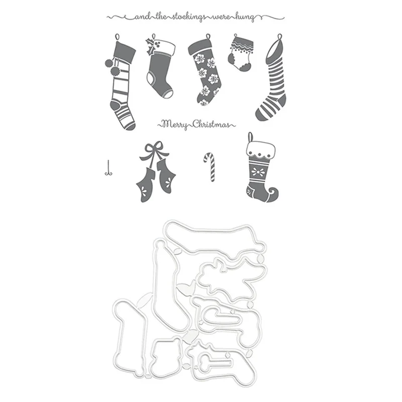 Socking прозрачные штампы/Координационная форма для скрапбукинга DIY/изготовление карт/детское рождественское забавное украшение поставки