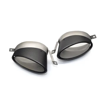 

1 pcs Carbon Fiber Exhaust tips Direct Fit for A u d i R8 V10 2007-2012 Exhaust End Pipes Tailpipes Tips car exhaust tip