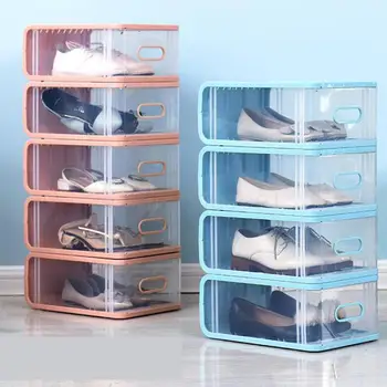 

With Thick Plastic Transparent Drawer Box Bin Dormitory Artifact Shoe Shoe Boxes