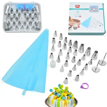 

Cookie Decorating Nozzle Box Pattern Decorating Tool Combination Cream Bags Cake Squeeze Flower Machine Baking Tool Packaged Com