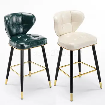 

Lightweight And Luxurious Bar Chair Household Island Chair High Chair Fashionable Iron Bar Chair Modern Simple Chinese High Stoo