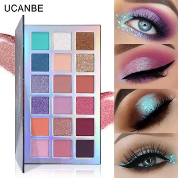 

18 Colors Shimmer Matte Eyeshadow Palette Lasting Easy Dyeing Eye Shadow Waterproof Eyes Makeup Tool