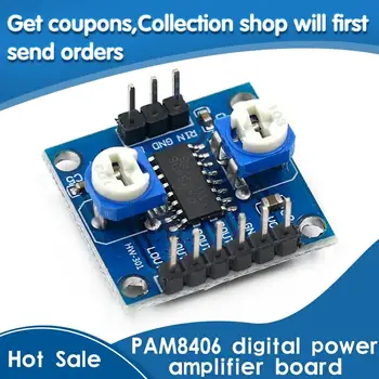 

1pcs PAM8406 Digital amplifier board with volume potentiometer 5Wx2 Stereo