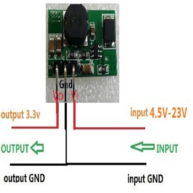 

CE019 1200MA Small DC DC Converter 5V-23V to 3.3V Step Down Buck Regulator Module replace AMS1117 LDO