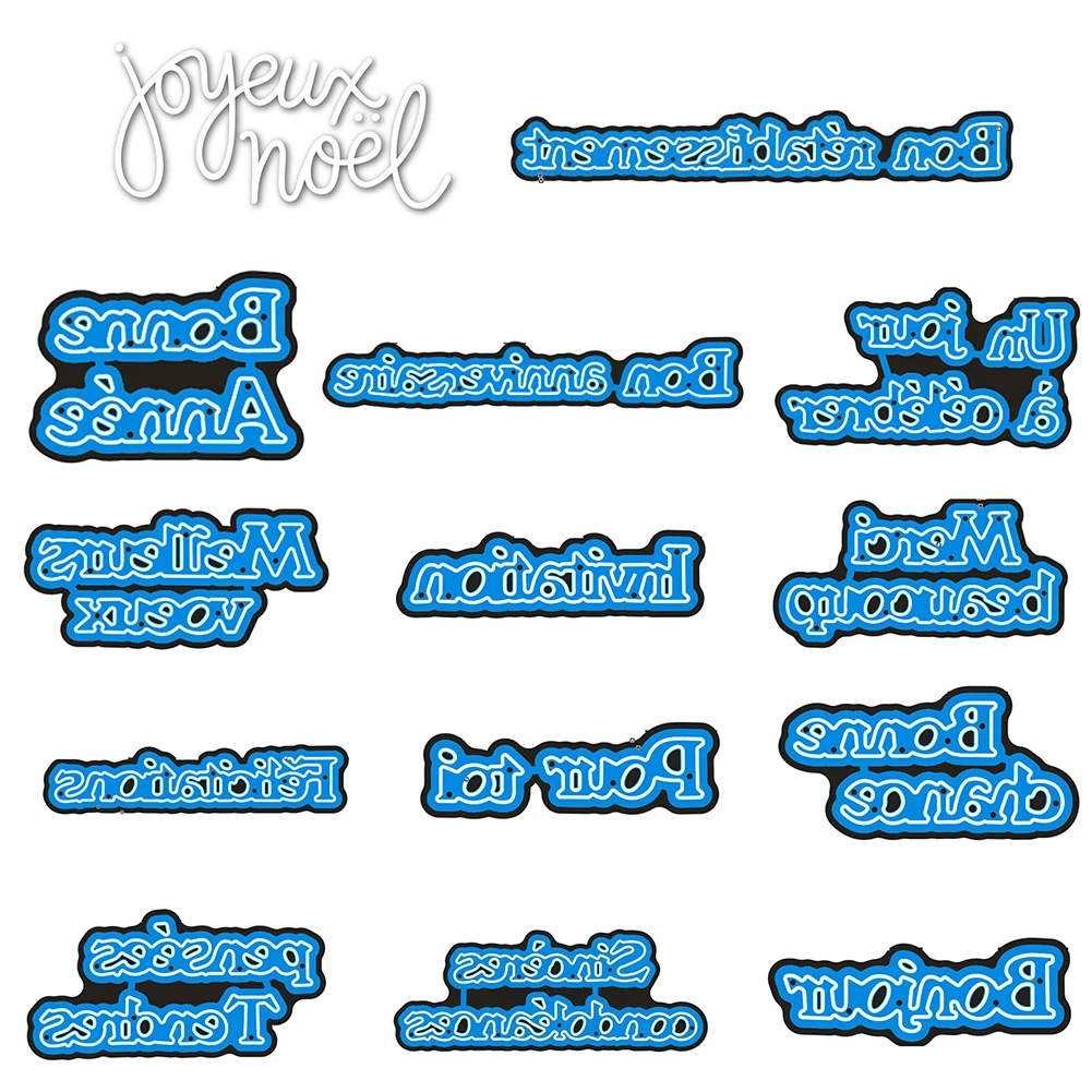 French Letter Metal Cutting Dies for DIY Crafting