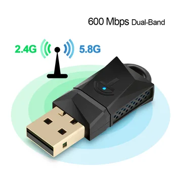 

600mbps dual band AC600 wireless adapter USB WiFi adapter USB network card receiver transmitter For PC laptop