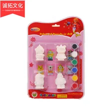 Виниловая цветная рисованная кукла брелок каракули игрушка борьба не плохой гипсовая кукла белый эмбрион резинка керамический цветной рисунок